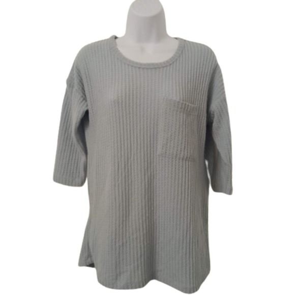 Bobeau Light Weight‎ Crew Neck Waffle Knit Sweater Blue XSmall - Picture 1 of 6